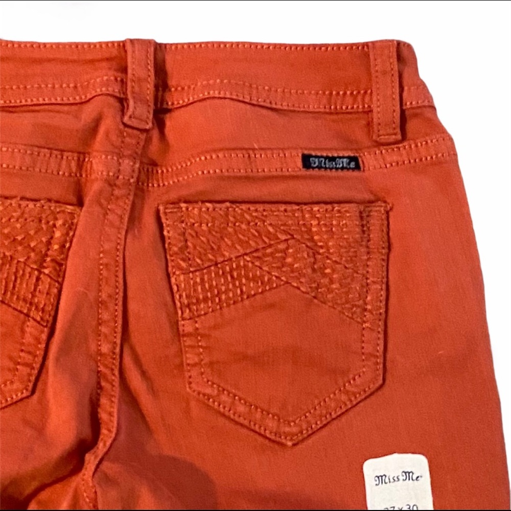 *SOLD* Miss Me Flame Orange Mid Rise Skinny Jeans - Picture 9 of 9
